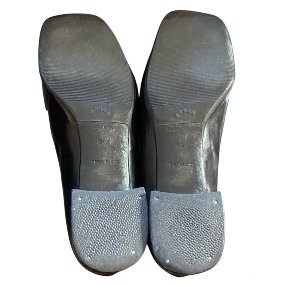 PRADA Vintage Classic Black Patent Leather Loafer Moccasin Shoes EU 39.5 US8.5 - Picture 4 of 11